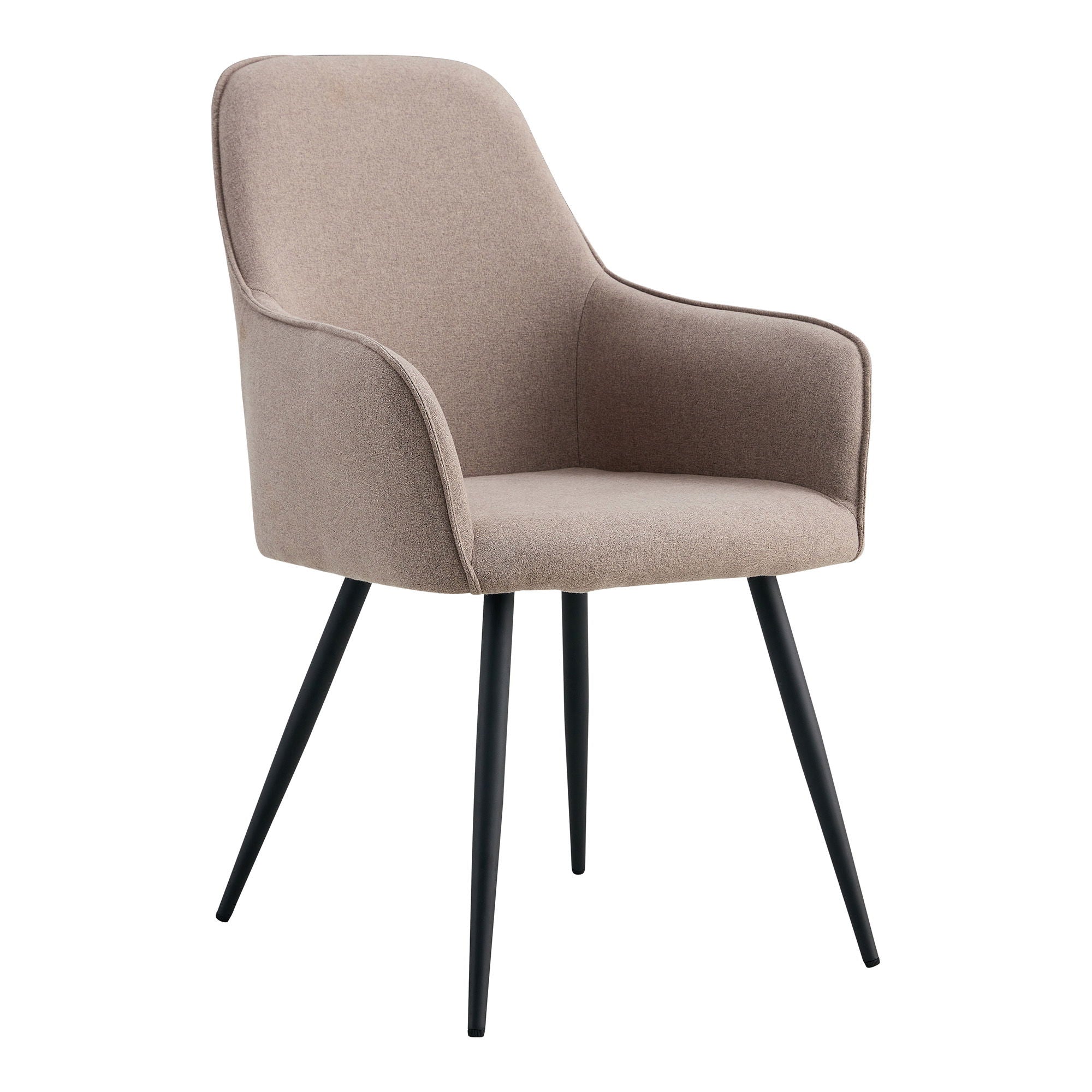 Harbo Dining Chair - Dining Chair, stone, black legs, HN1231