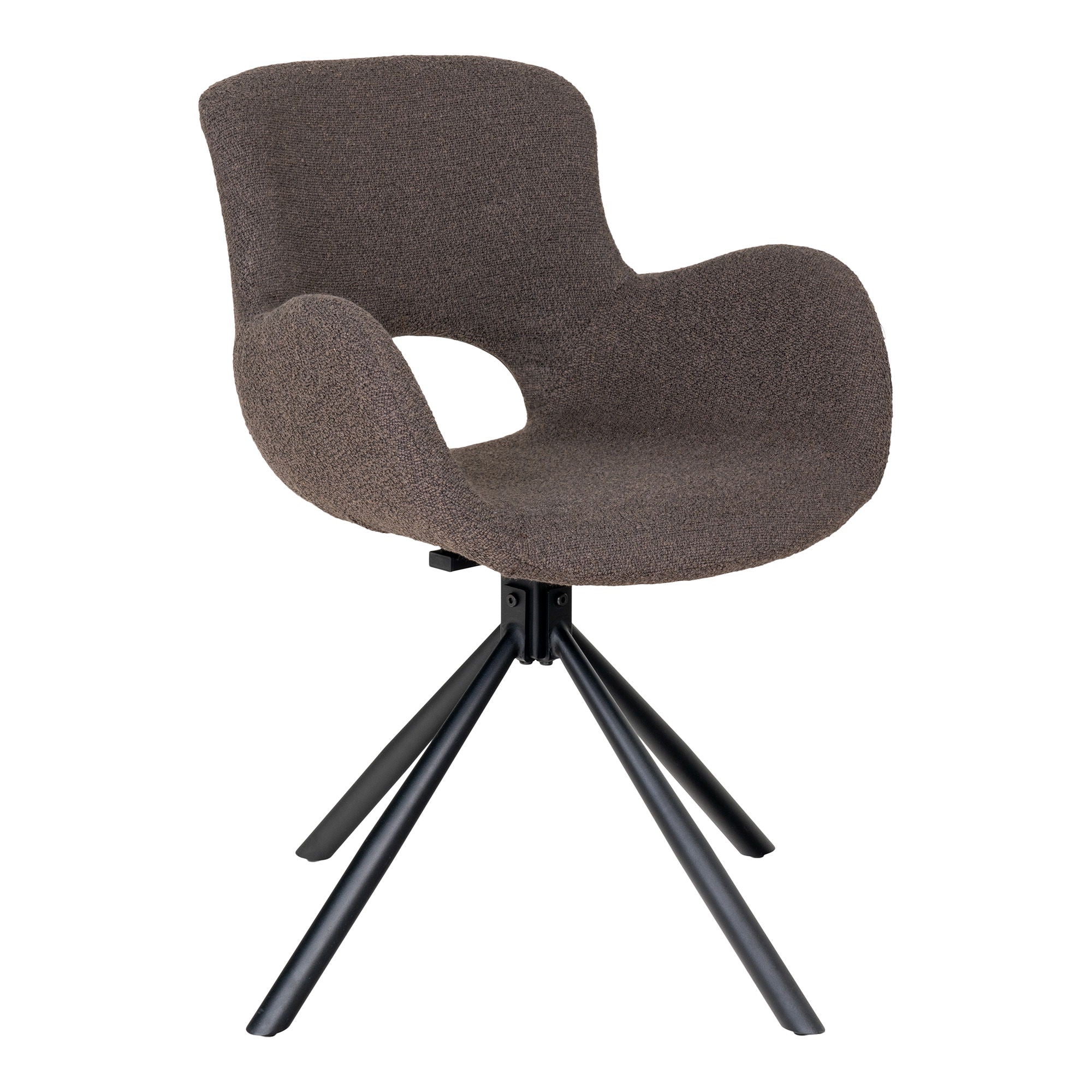 Amorim Dining Chair - Dining Chair, swivel, bouclé, mushroom, HN1274