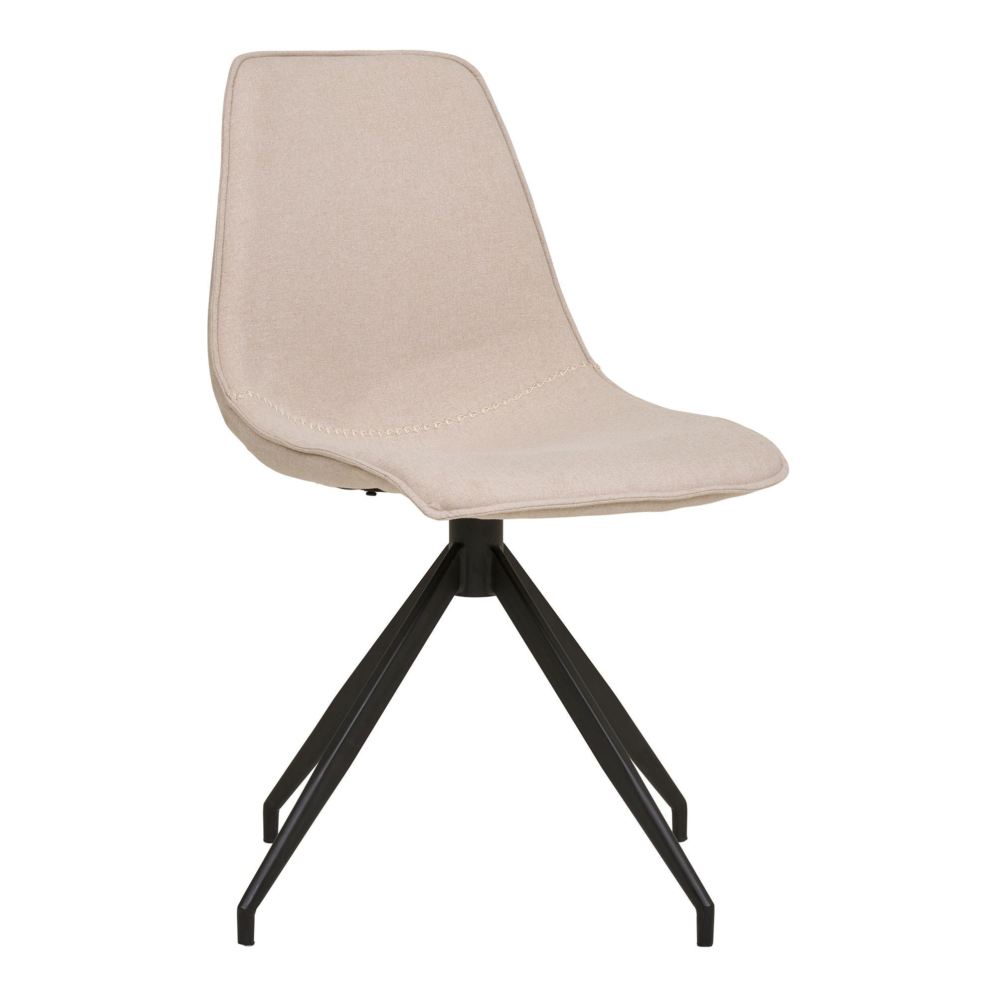 Monaco Dining Chair - Dining Chair with swivel, sand, black legs, HN1230