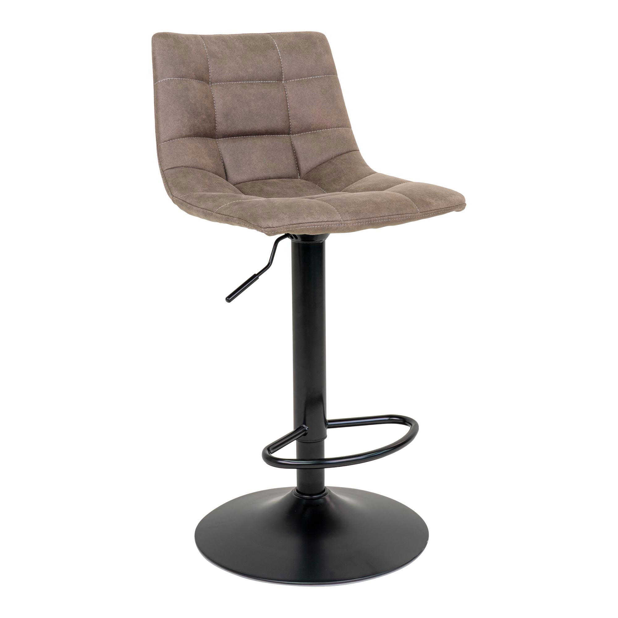 Middelfart Bar Chair - Bar Chair, microfiber, light brown, black legs, HN1281