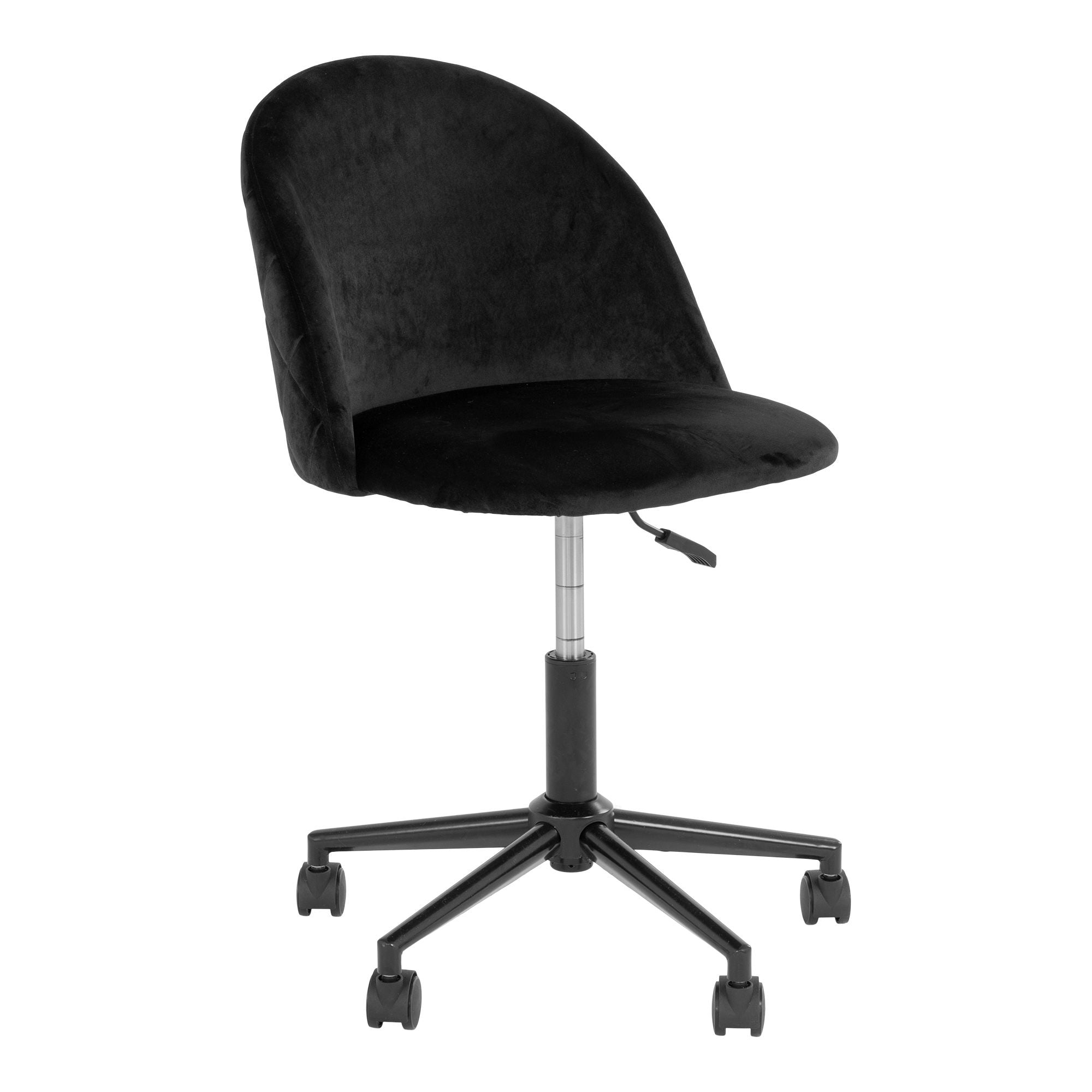 Geneve Office Chair - Office Chair, velvet, black, black legs, HN1207