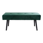Skiby Bench - Bench, velvet, dark green, black legs 100x35x44 cm, HN1206