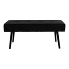 Skiby Bench - Bench, velvet, black, black legs 100x35x44 cm, HN1207