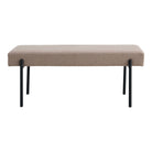 Swindon Bench - Bench, stone, black legs 100x36x42,5 cm, HN1231