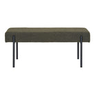 Swindon Bench - Bench, bouclé, dark green, black legs 100x36x42,5 cm, HN1241
