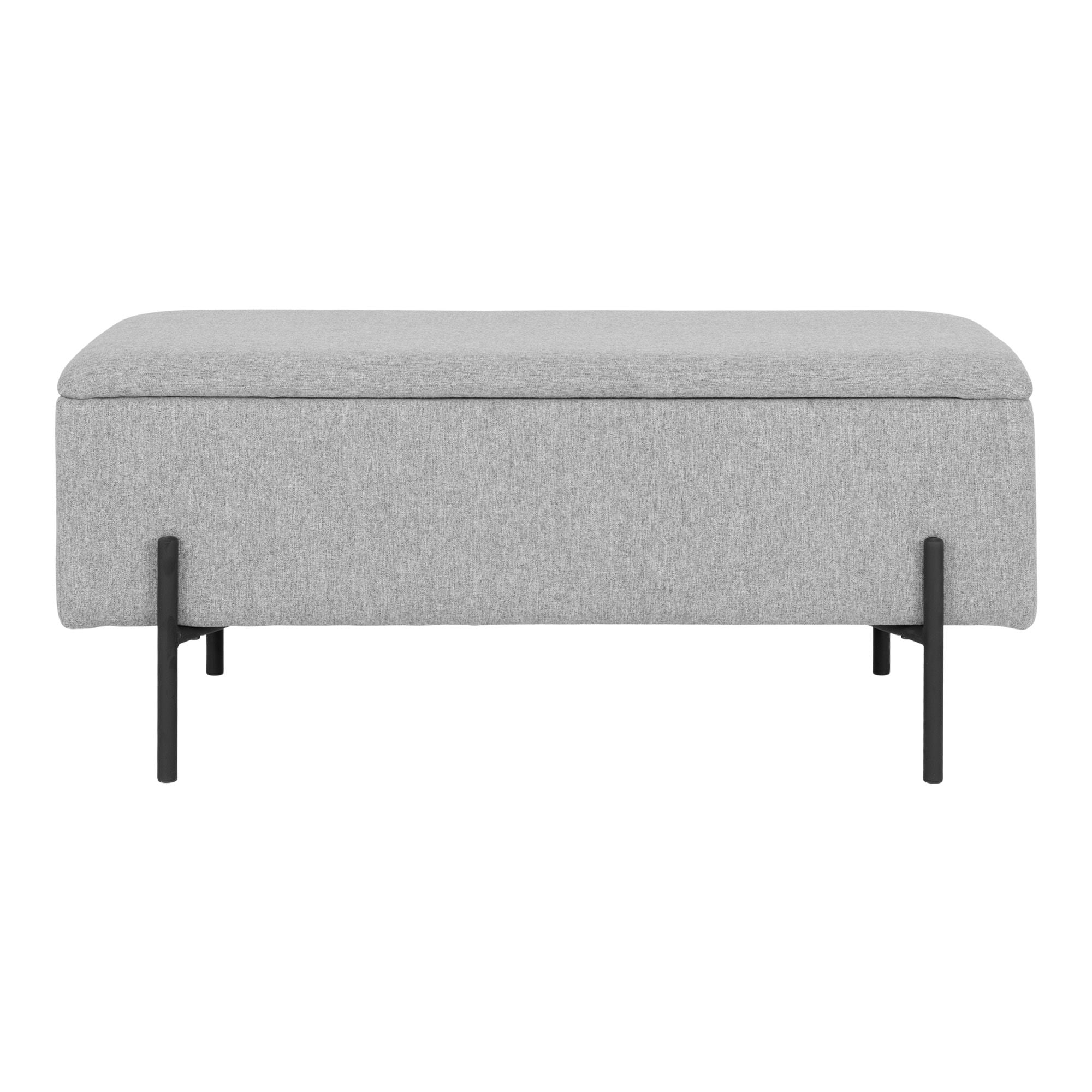 Watford Bench - Bench with storage, light grey 95x36,5x43 cm, HN1275