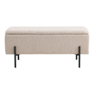 Watford Bench - Bench with storage, bouclé, beige 95x36,5x43 cm, HN1233