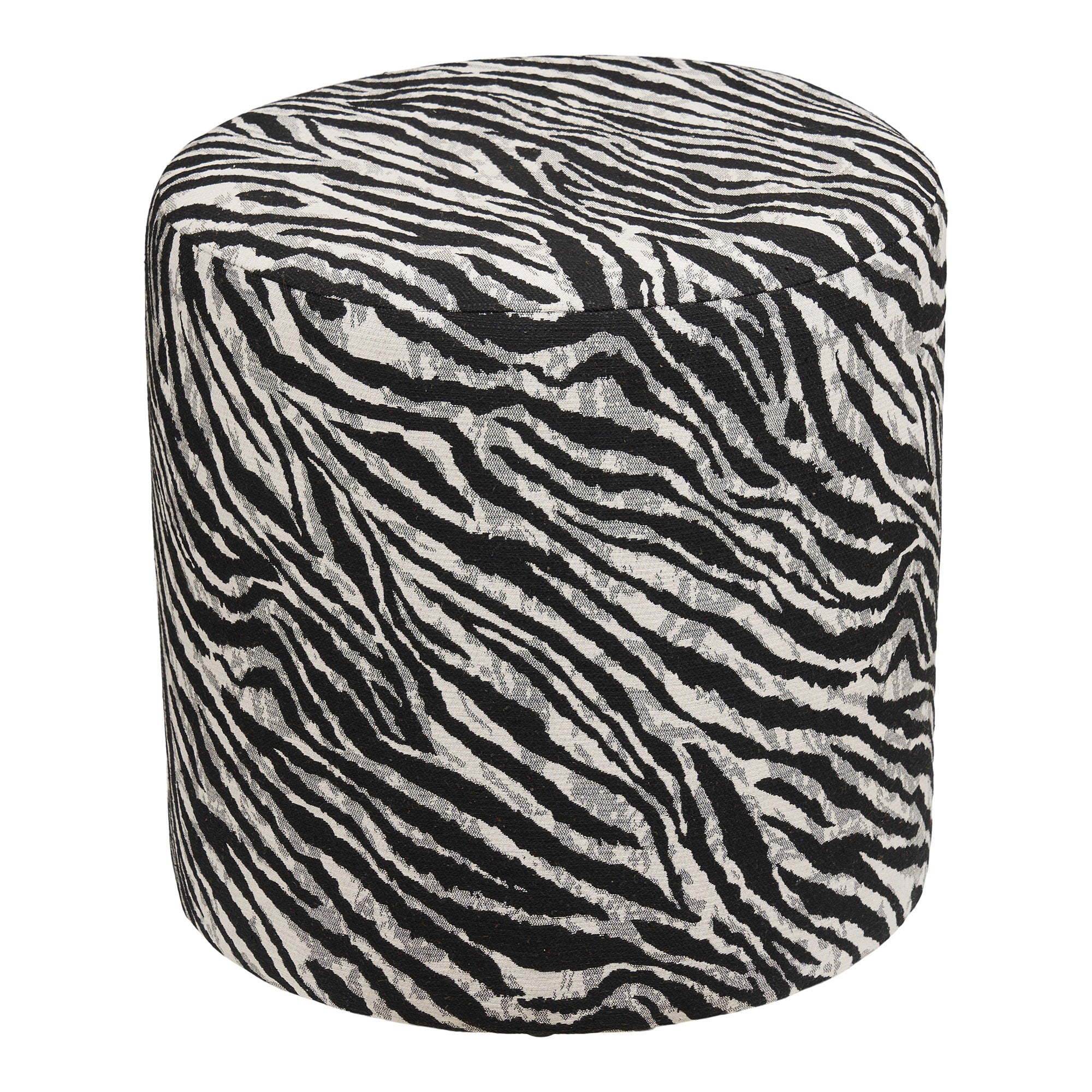 Kimberley Pouf - Black / White