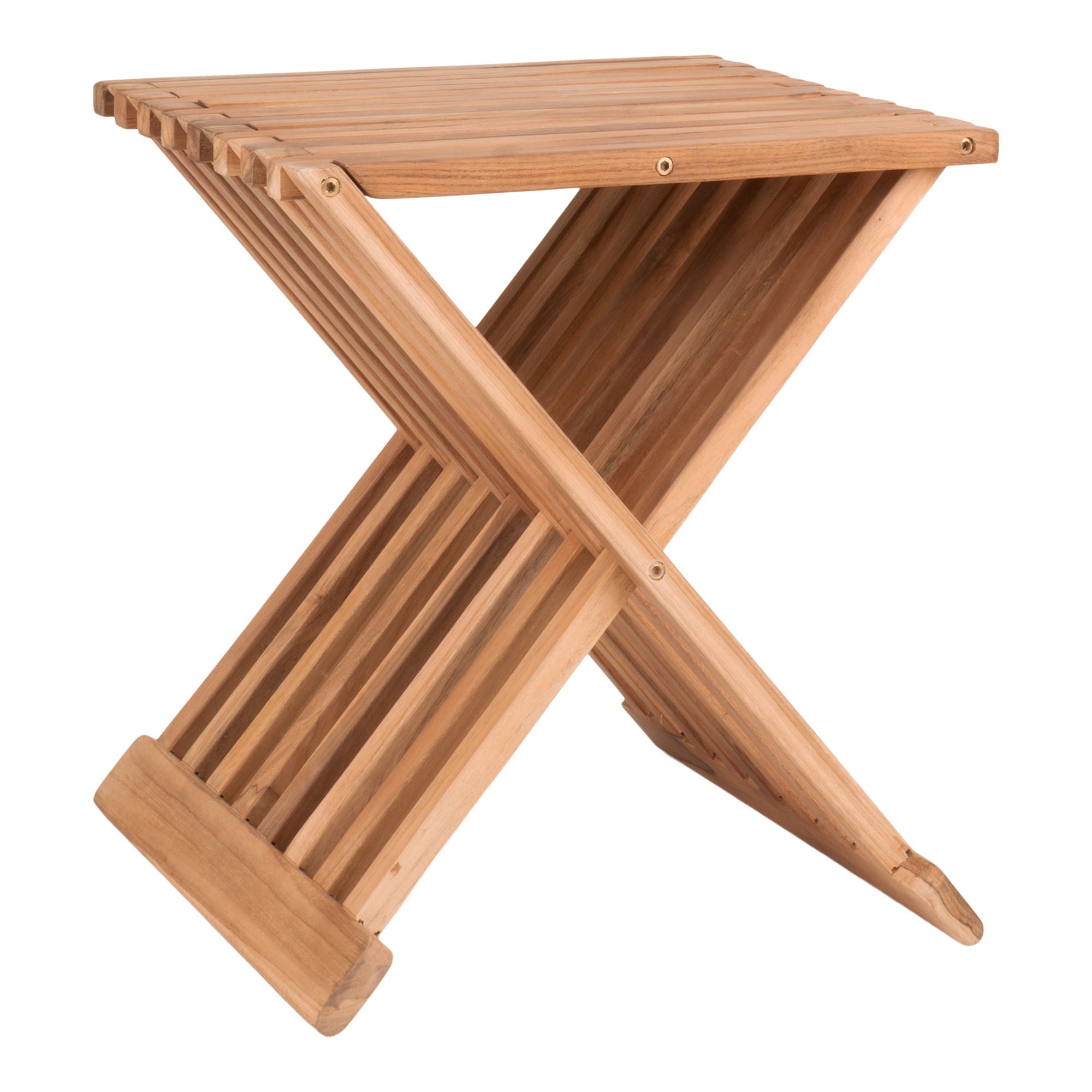 Erto Stool - Stool, teak, nature, 40x35x45 cm