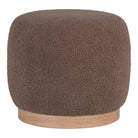 Belfort Pouf - Pouf teddy, brown ø44,5x40 cm, HN1238