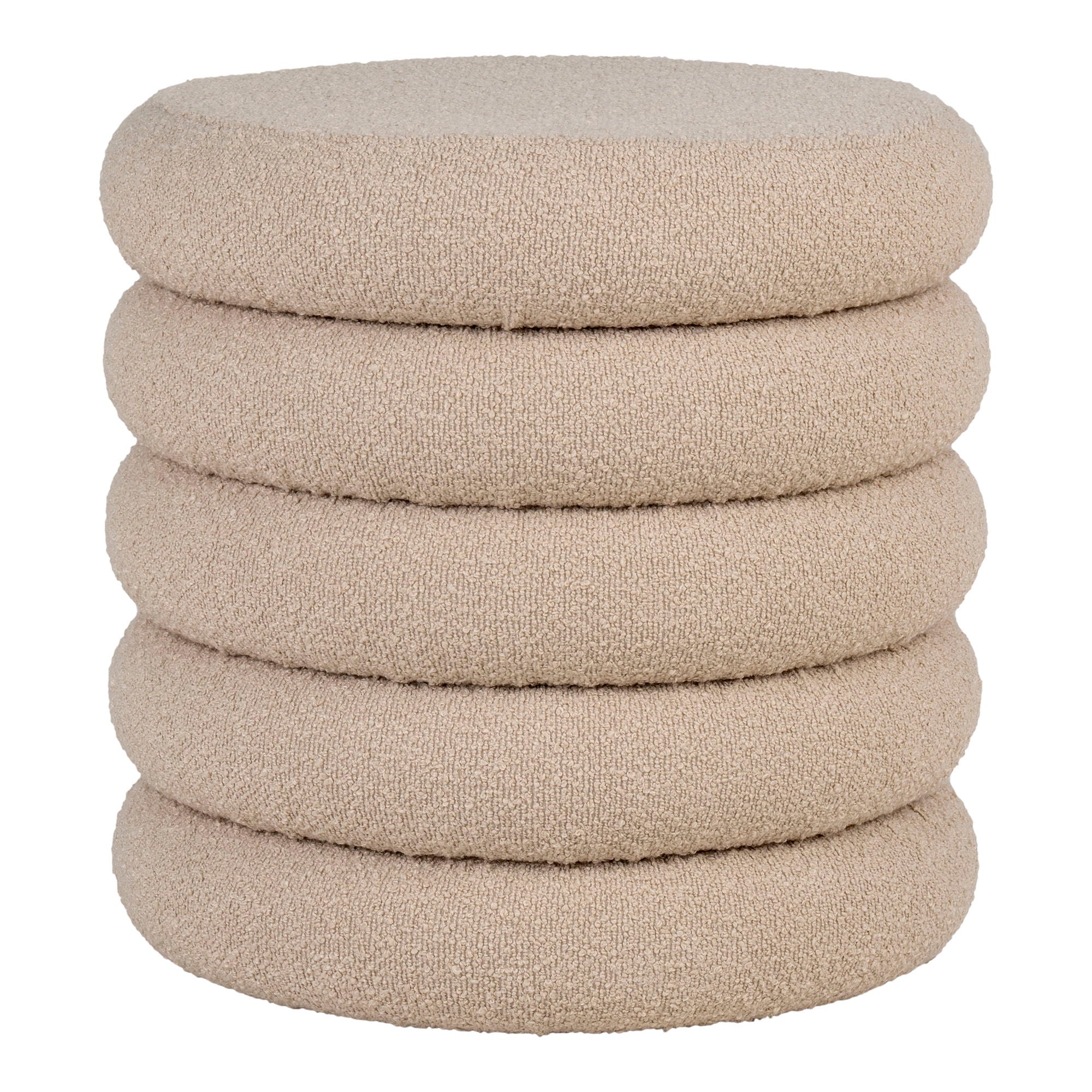 Brooklyn Pouf - Pouf with storage, bouclé, beige ø44x44 cm, HN1242