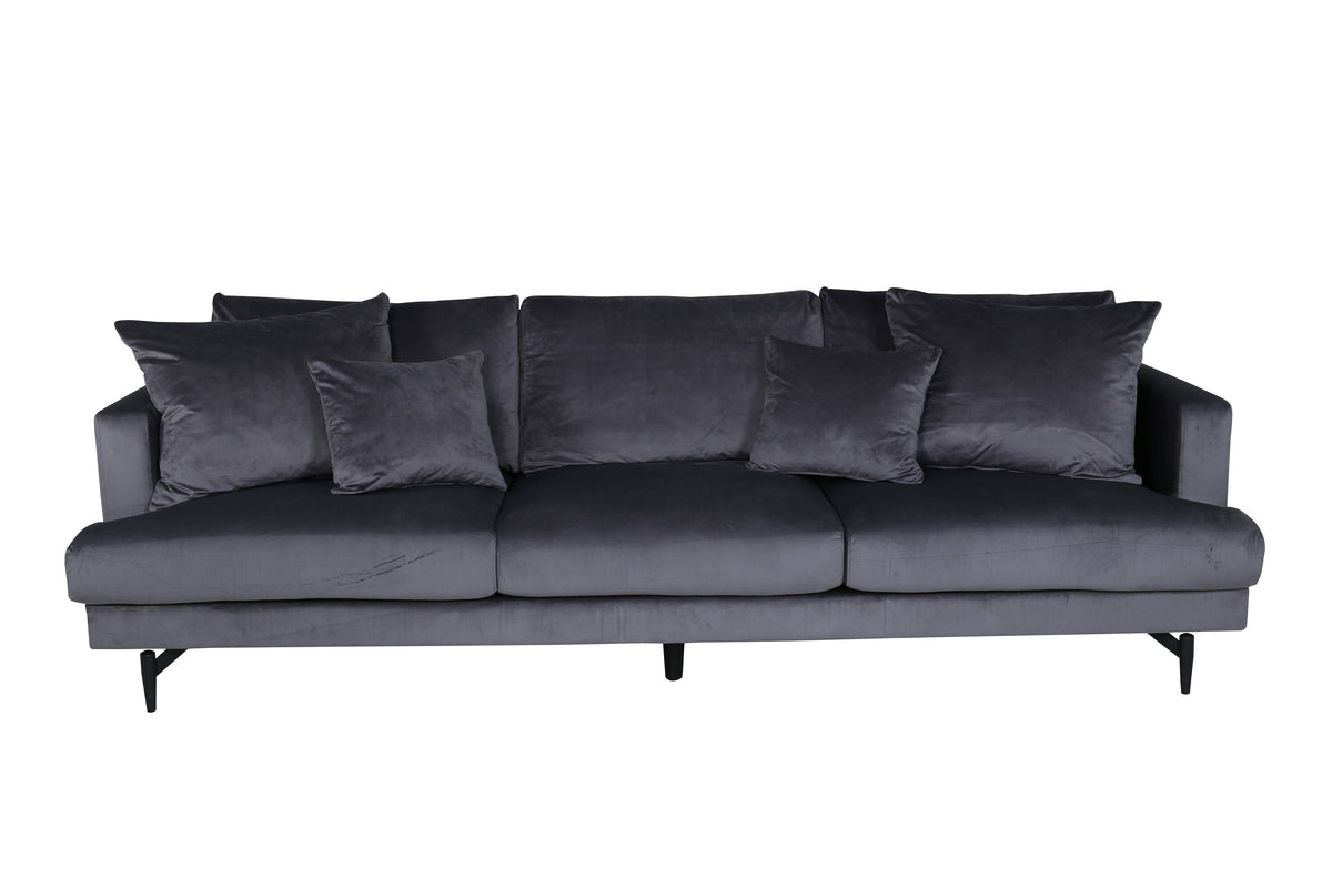 Sofia 3-Seat Sofa – Dark Grey