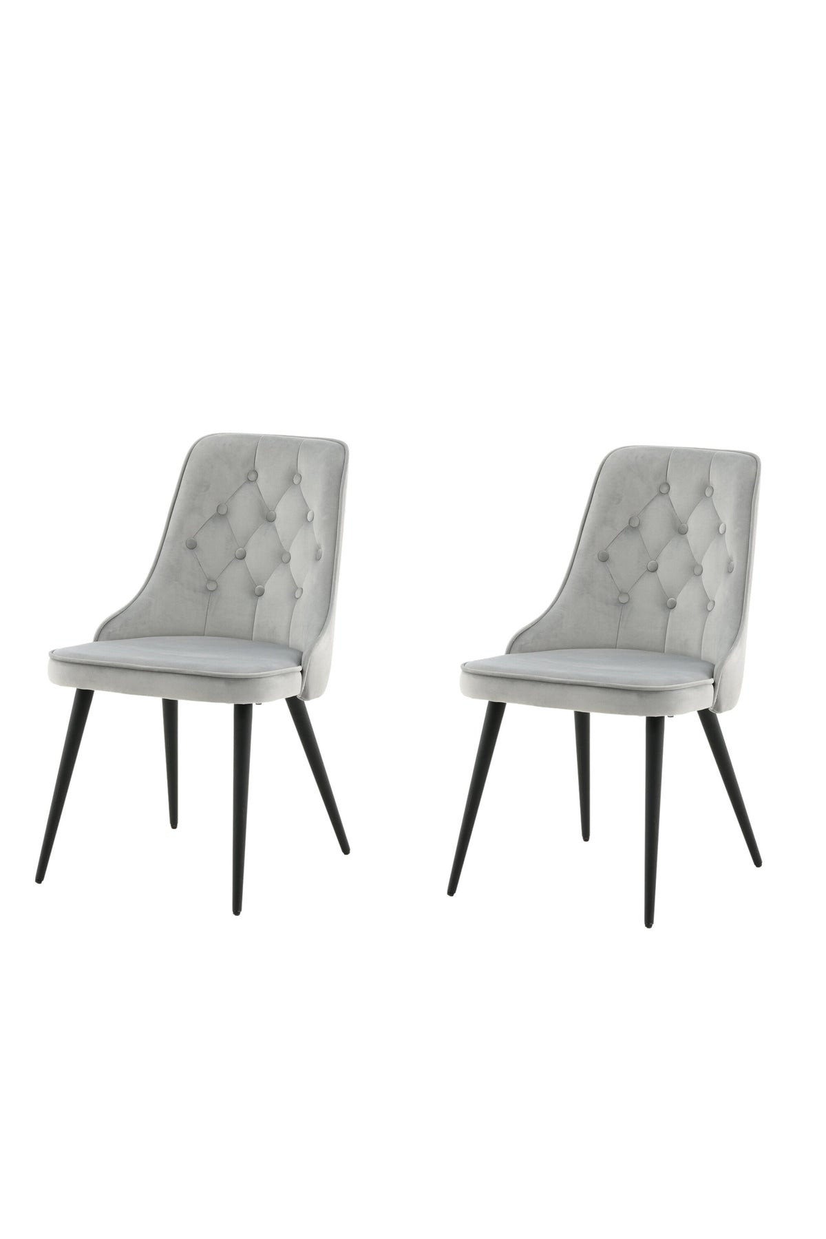 Velvet Deluxe Dining Chair – Light Grey