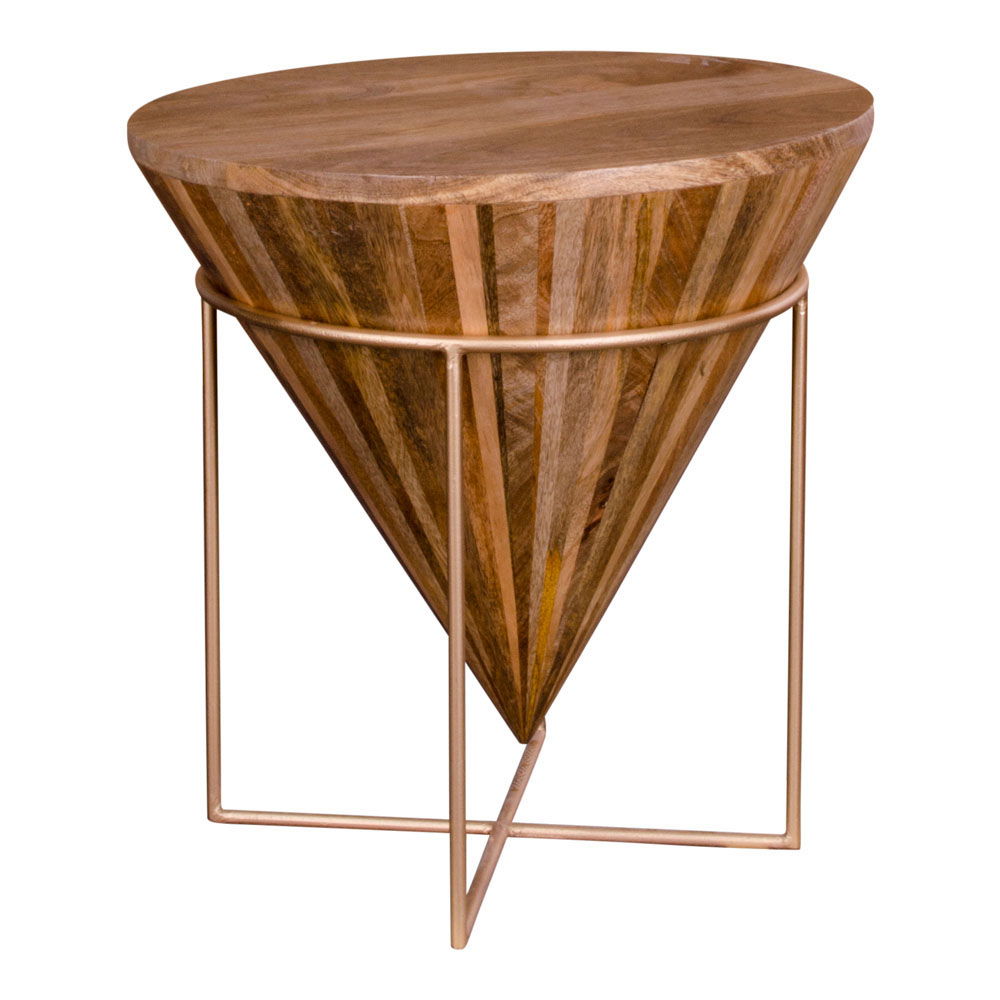 Hapur Coffee Table - Coffee table, natural mango wood Ø40x43 cm