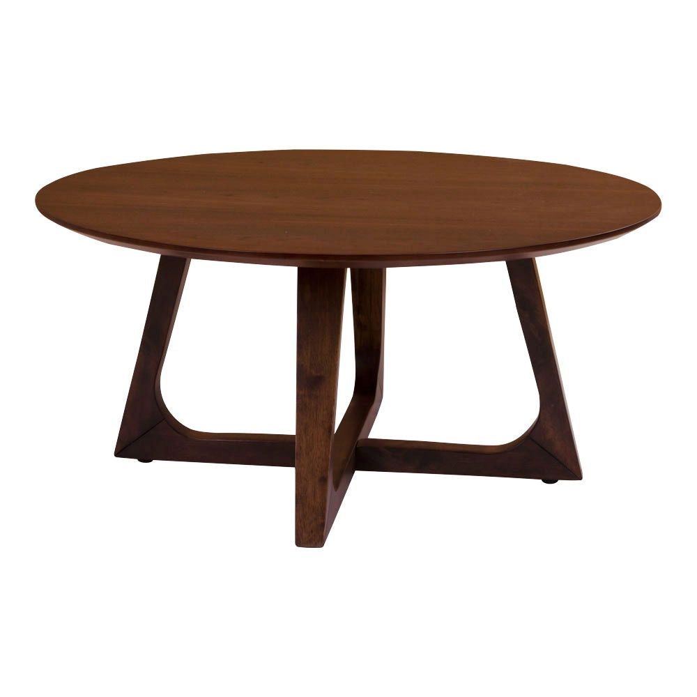 Hellerup Coffee Table - Coffee table, walnut veneer ø75x36 cm