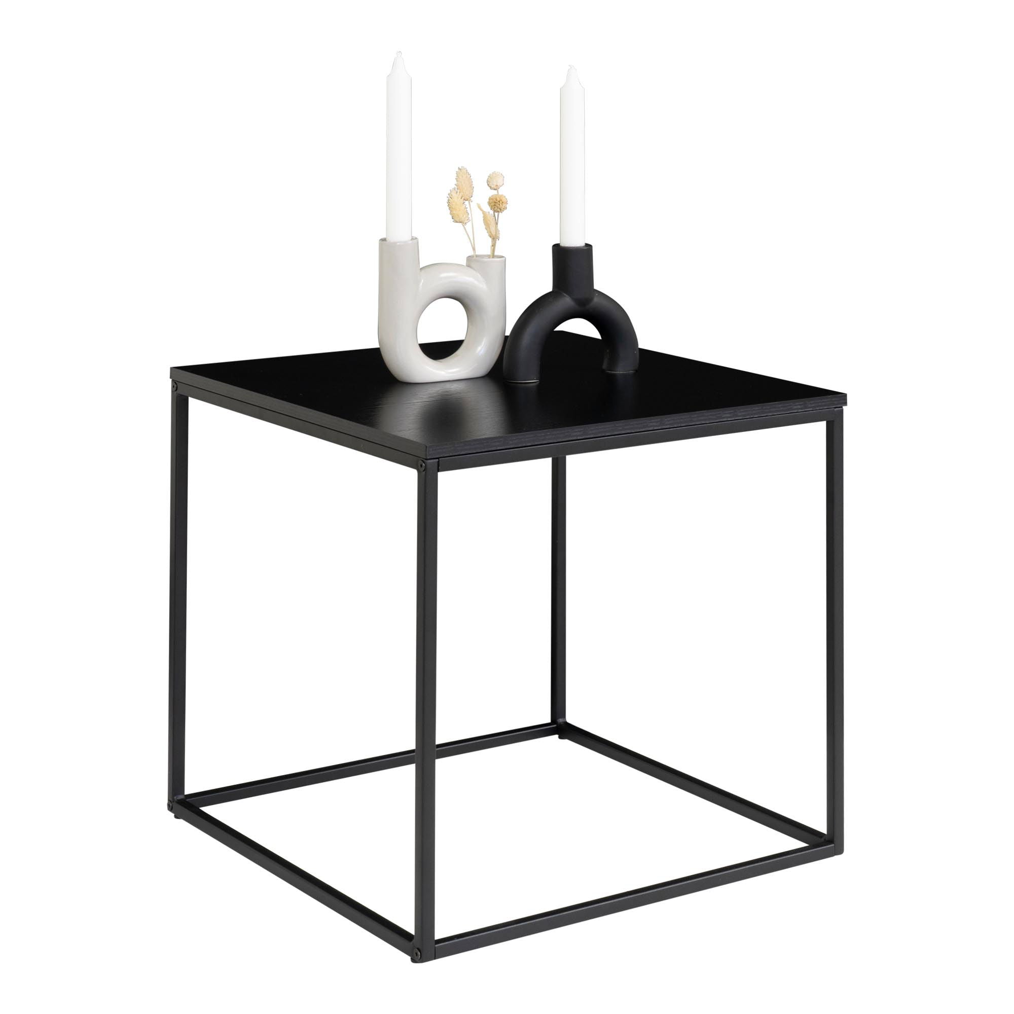 Vita Side Table - Side table, black, black frame 45x45x45 cm