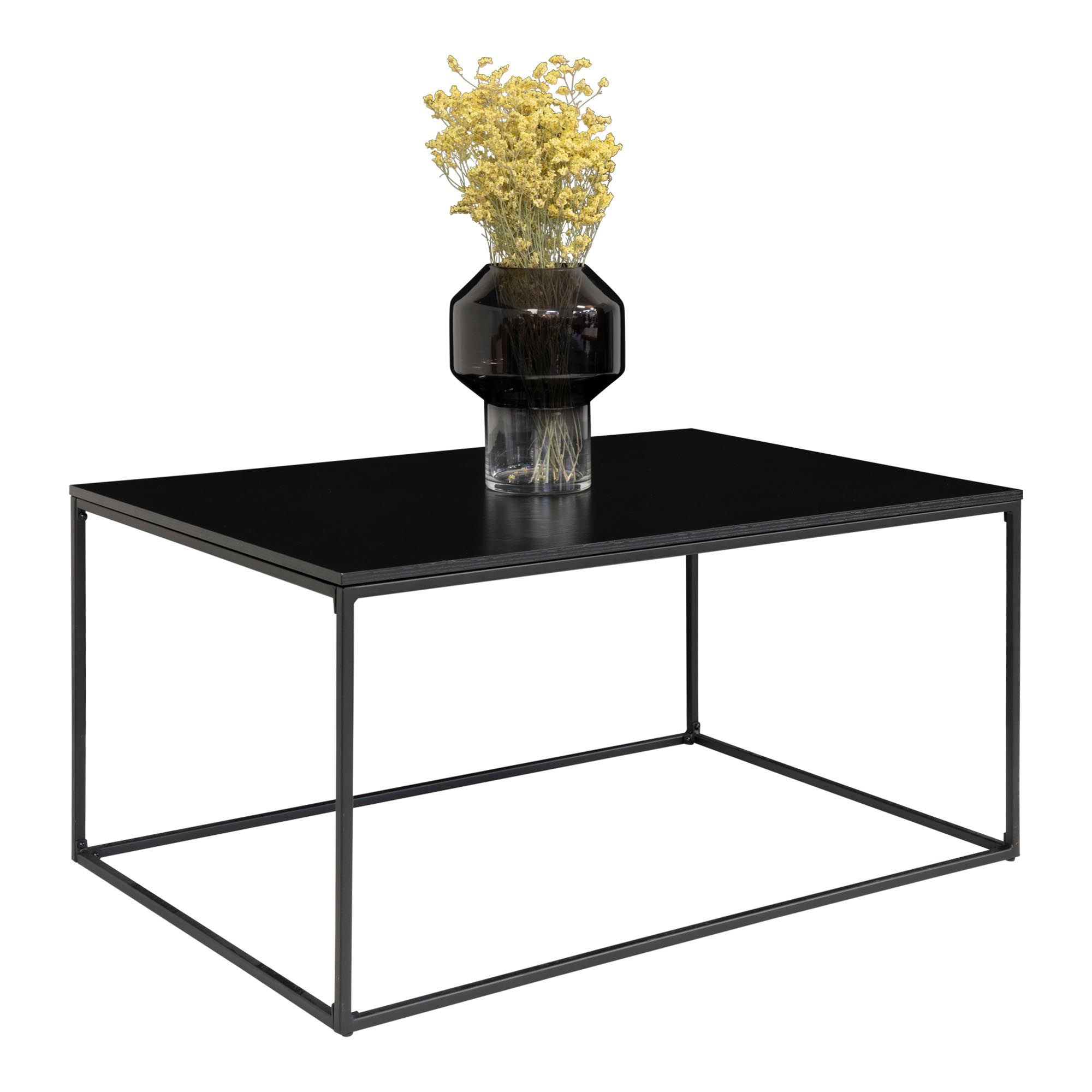 Vita Coffee table - Coffee table, black, black frame 60x90x45 cm