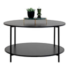 Vita Coffee table - Coffee table, black, black frame Ø80x45 cm