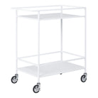 Vita Bar Trolley - Bar trolley, 2 white shelves, white frame 68x40x79 cm