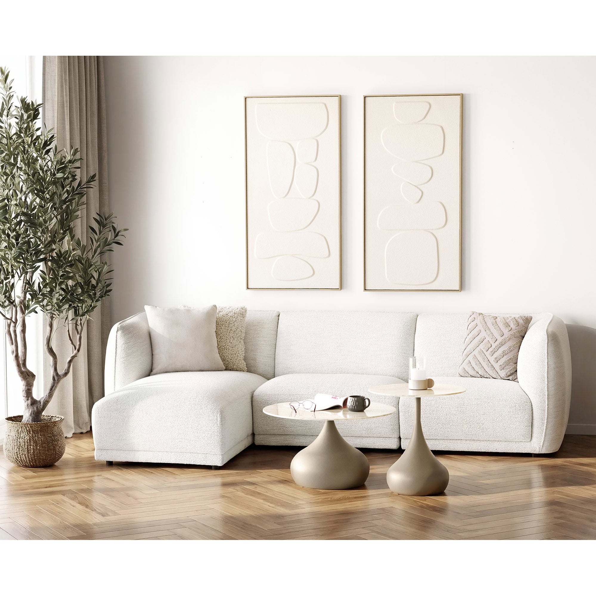 Pienza Coffee Table set of 2 - Khaki
