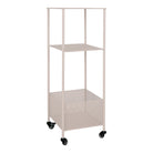 Torres Metal Cart - Metal Cart, steel, sand, 3 shelves 35x35x100 cm