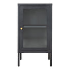 Dalby Cabinet - Cabinet, 1 glass door, steel, black 38x35x70 cm