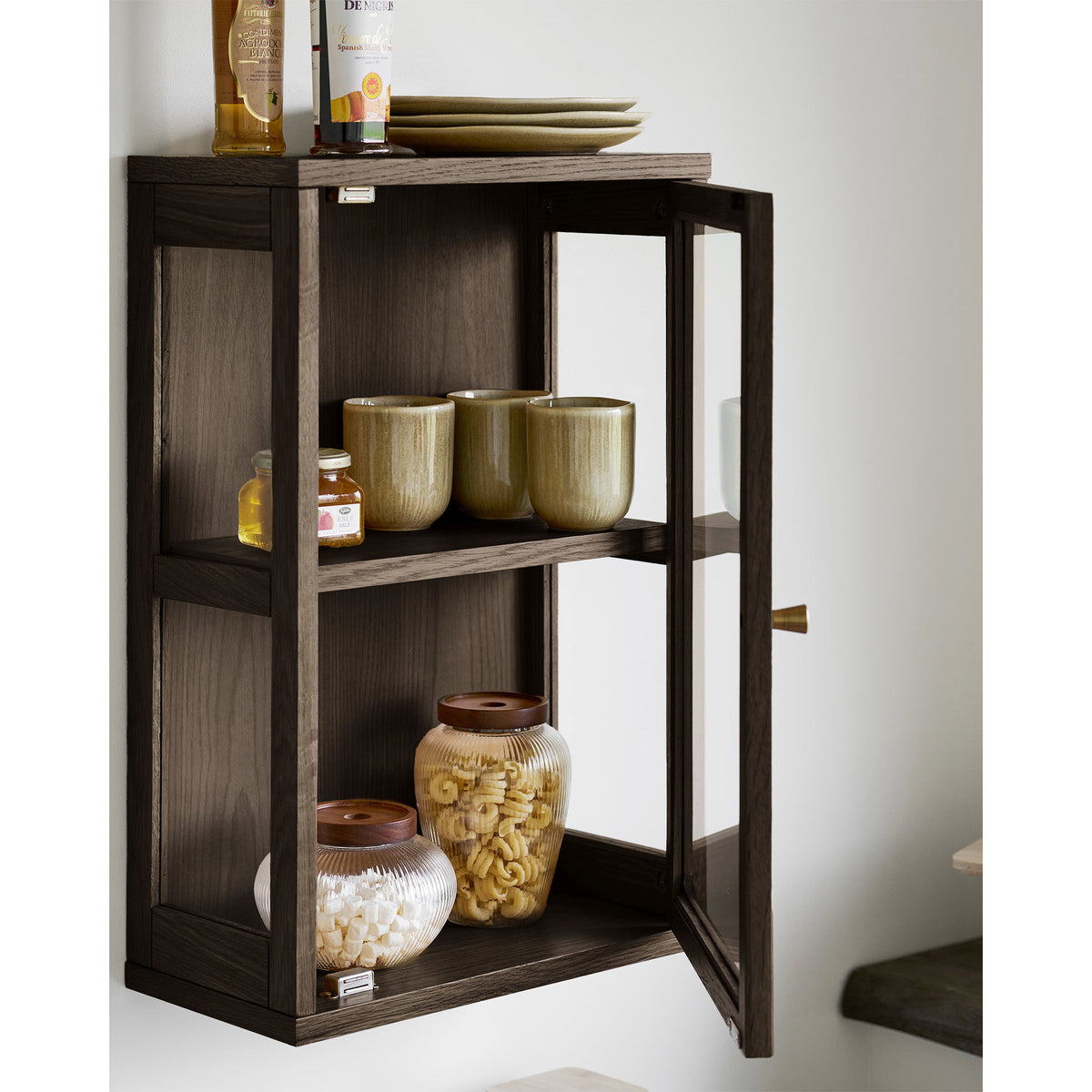 Zamora Wall Hanging Cabinet - Dark Brown