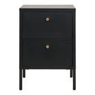 Dalby Chest - Chest, 2 drawers, steel, black 40x40x59,5 cm