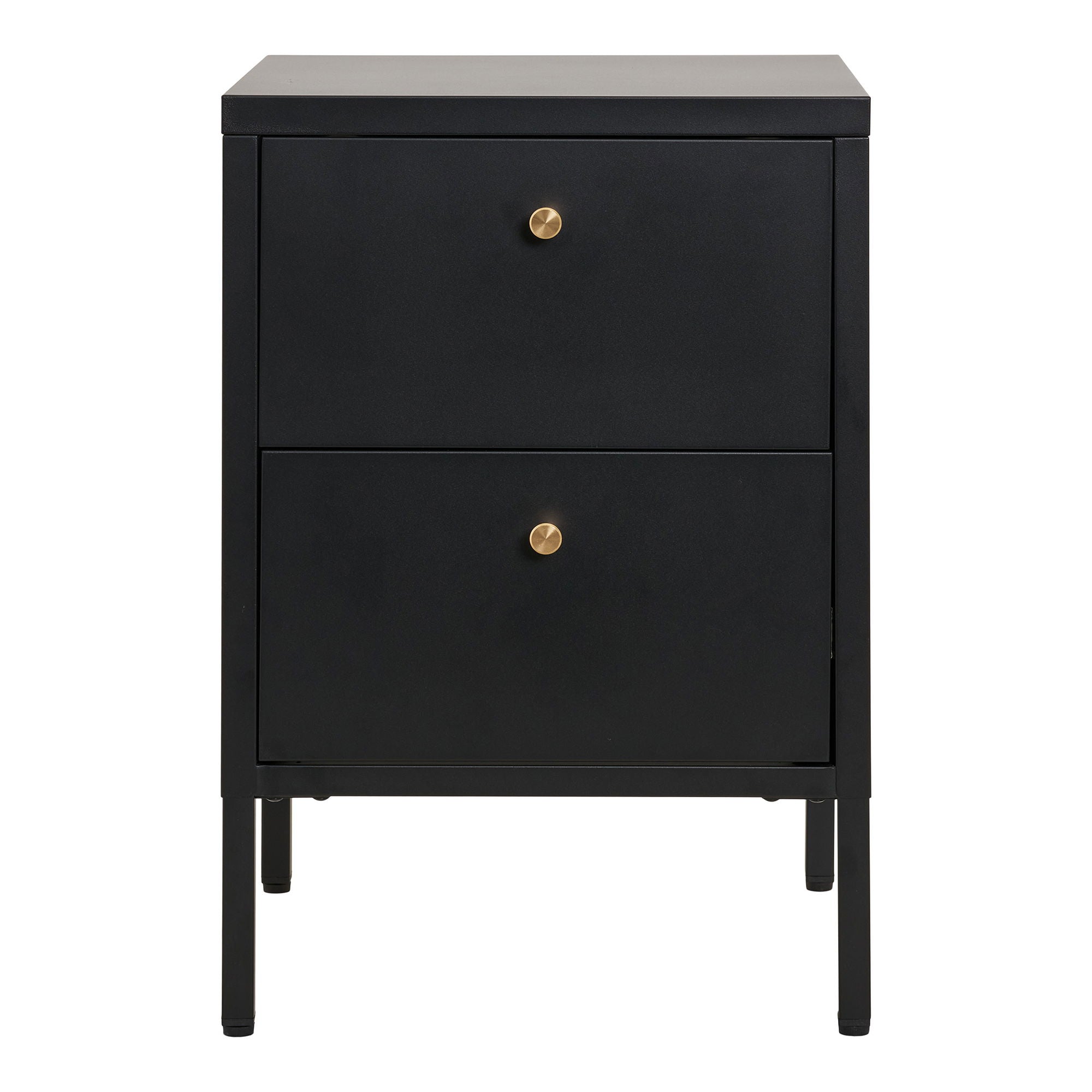 Dalby Chest - Chest, 2 drawers, steel, black 40x40x59,5 cm
