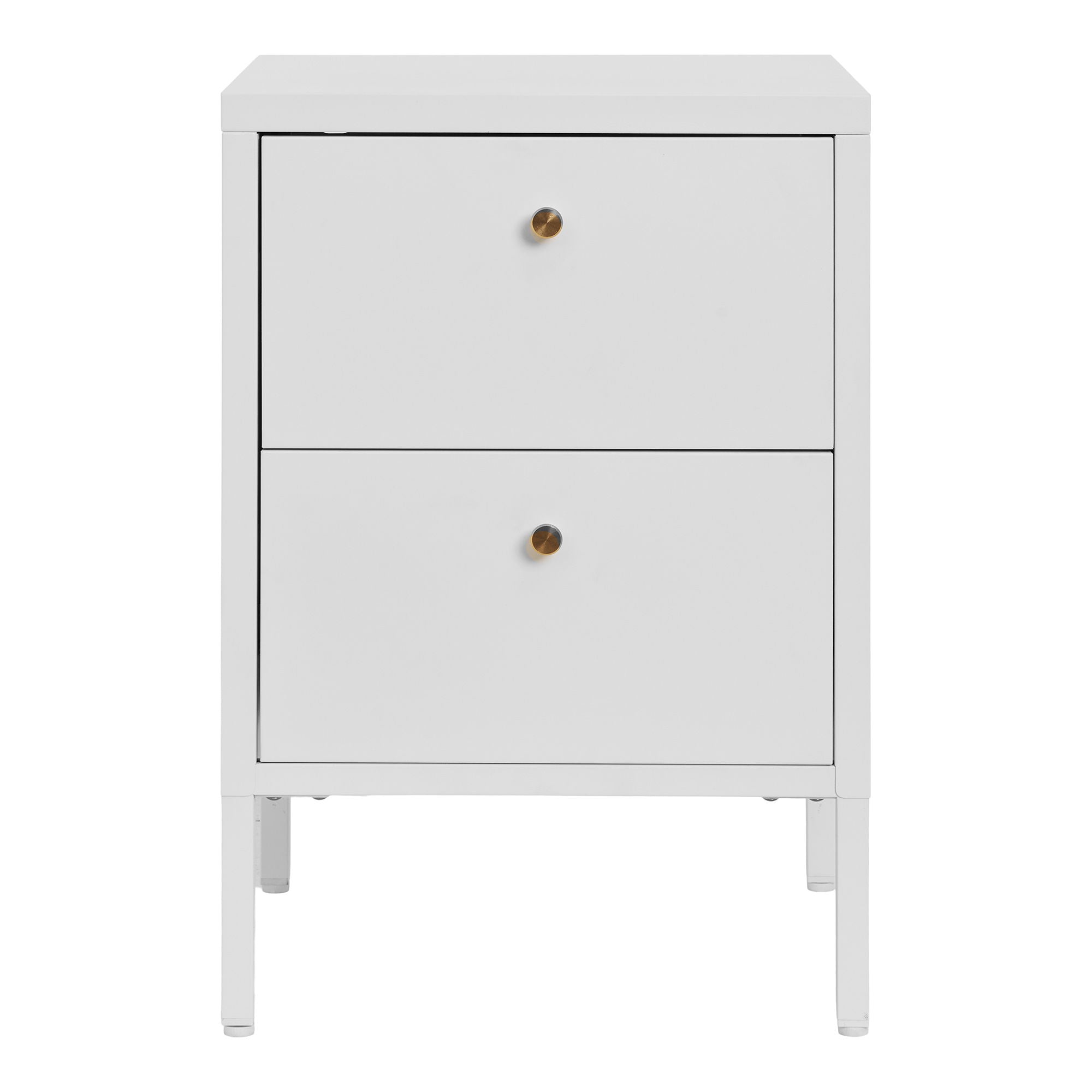 Dalby Chest - Chest, 2 drawers, steel, white 40x40x59,5 cm