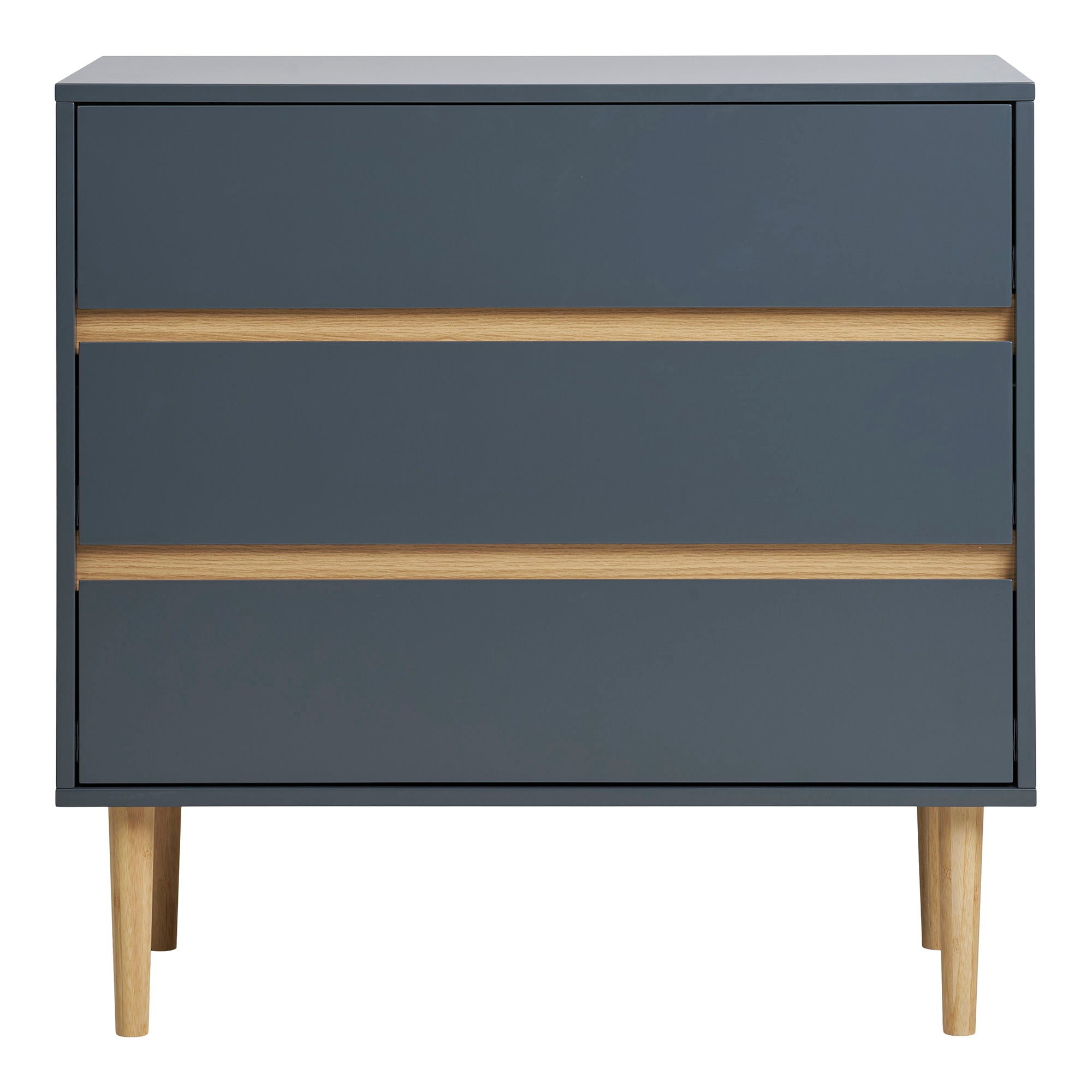 Bisley Chest - Chest, painted wood, 3 drawers, dark grey80x40x80 cm