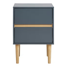 Bisley Side Table - Side Table, painted wood, 2 drawers, dark grey40x35x55 cm