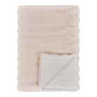 Galena Plaid - Plaid, artificial fur, white 130x180 cm