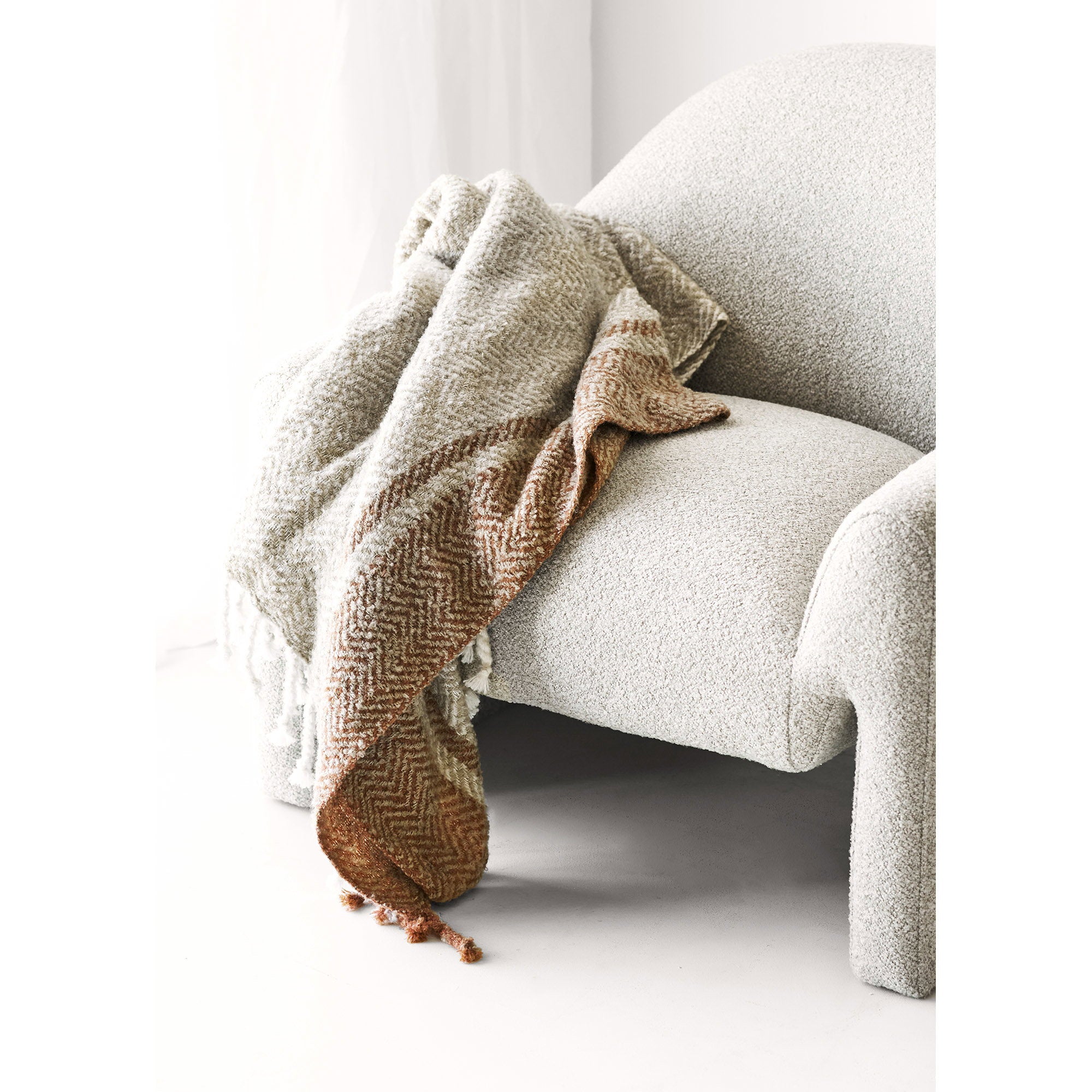 Almora Plaid - Beige / Golden Orange