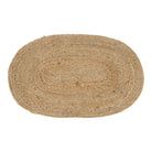 Bombay Doormat - Doormat in braided jute, natural, oval 50x80 cm