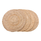Bombay Placemat, set of 4 - Placemat in braided jute, nature ø38 cm, set of 4