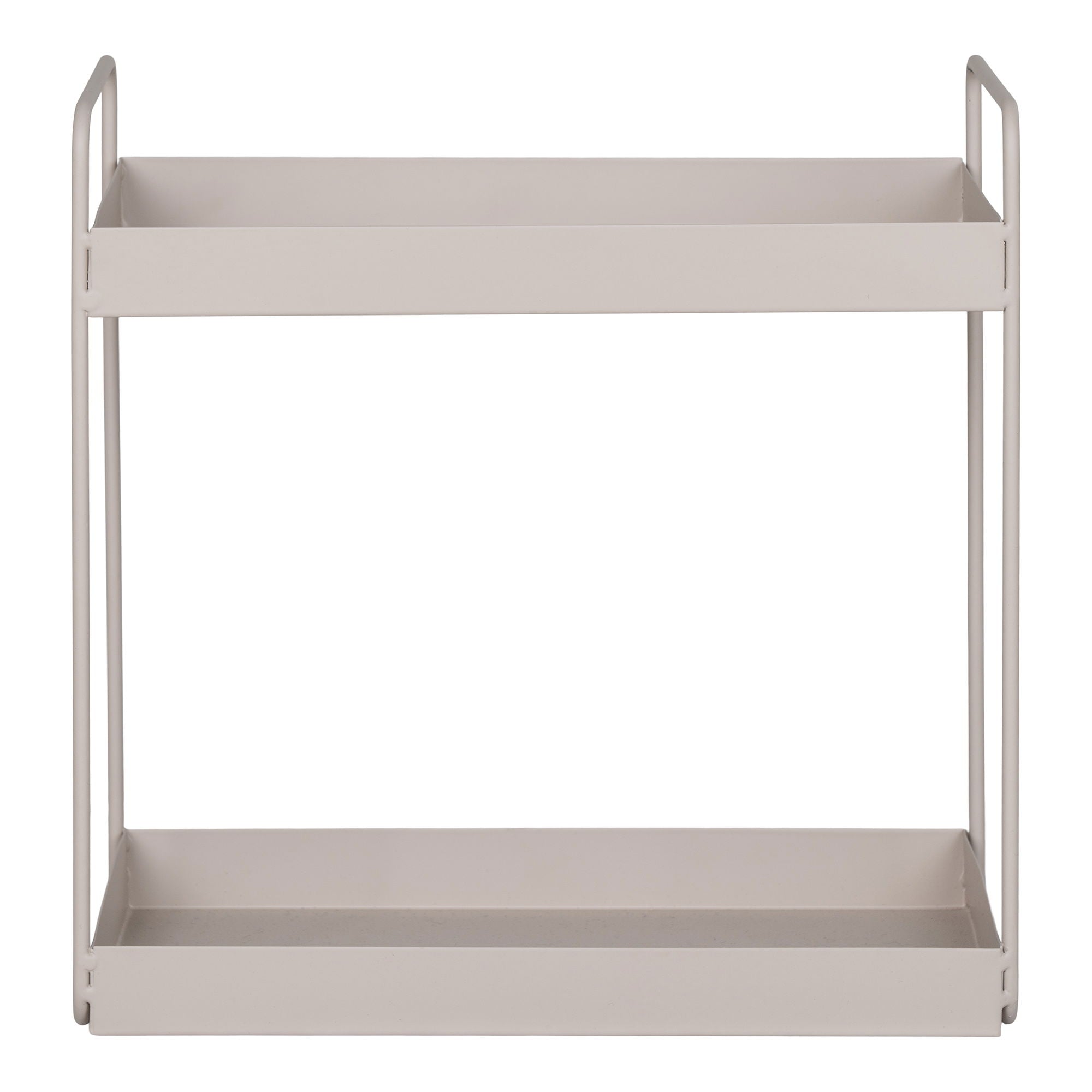 Rabo Standing Double Shelf - Standing Double Shelf, steel, sand, 2 shelves 30x15x31 cm