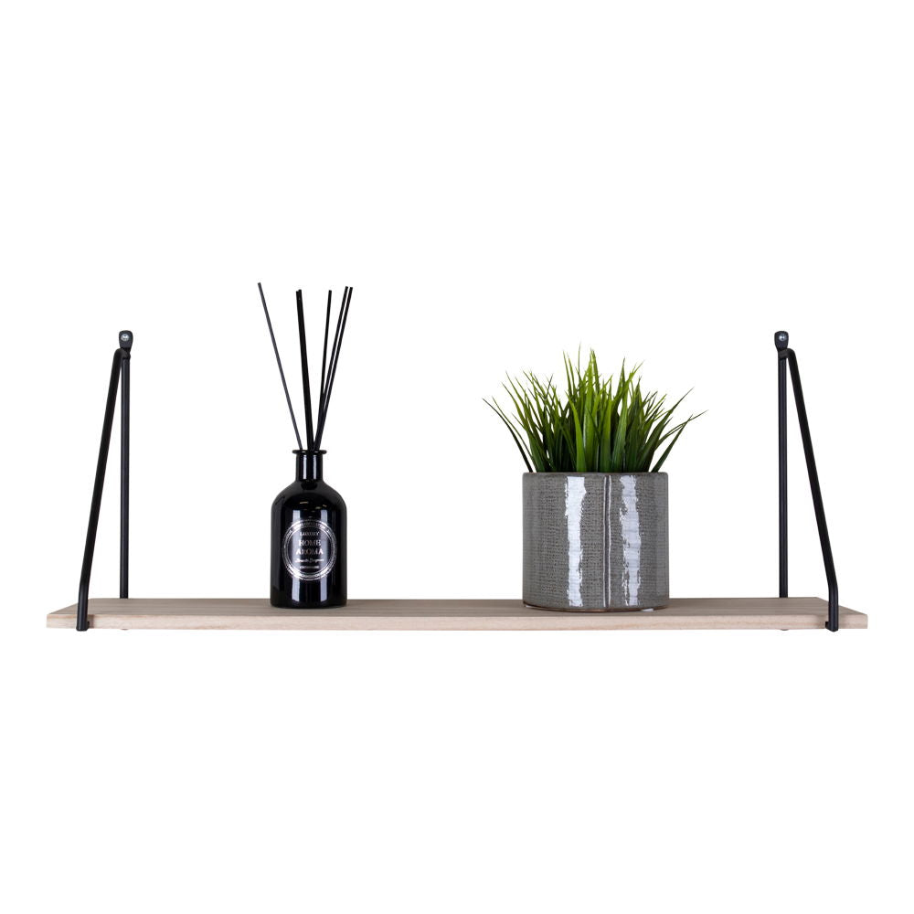 Arnhem Wall Shelf - Wall Shelf, wood shelf, black frame 65x17 cm