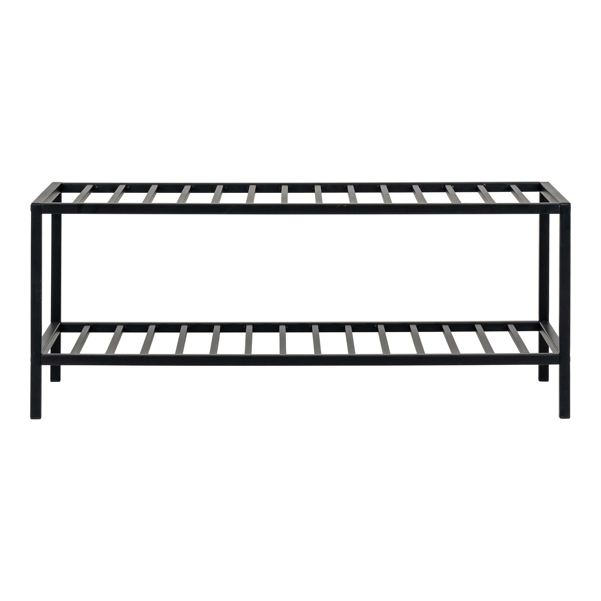 Vita Shoe rack - Shoe Rack, 2 shelves, black steel frame 79x34 cm