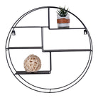 Genk Wall Shelf - Wall shelf, steel, black Ø47x10 cm