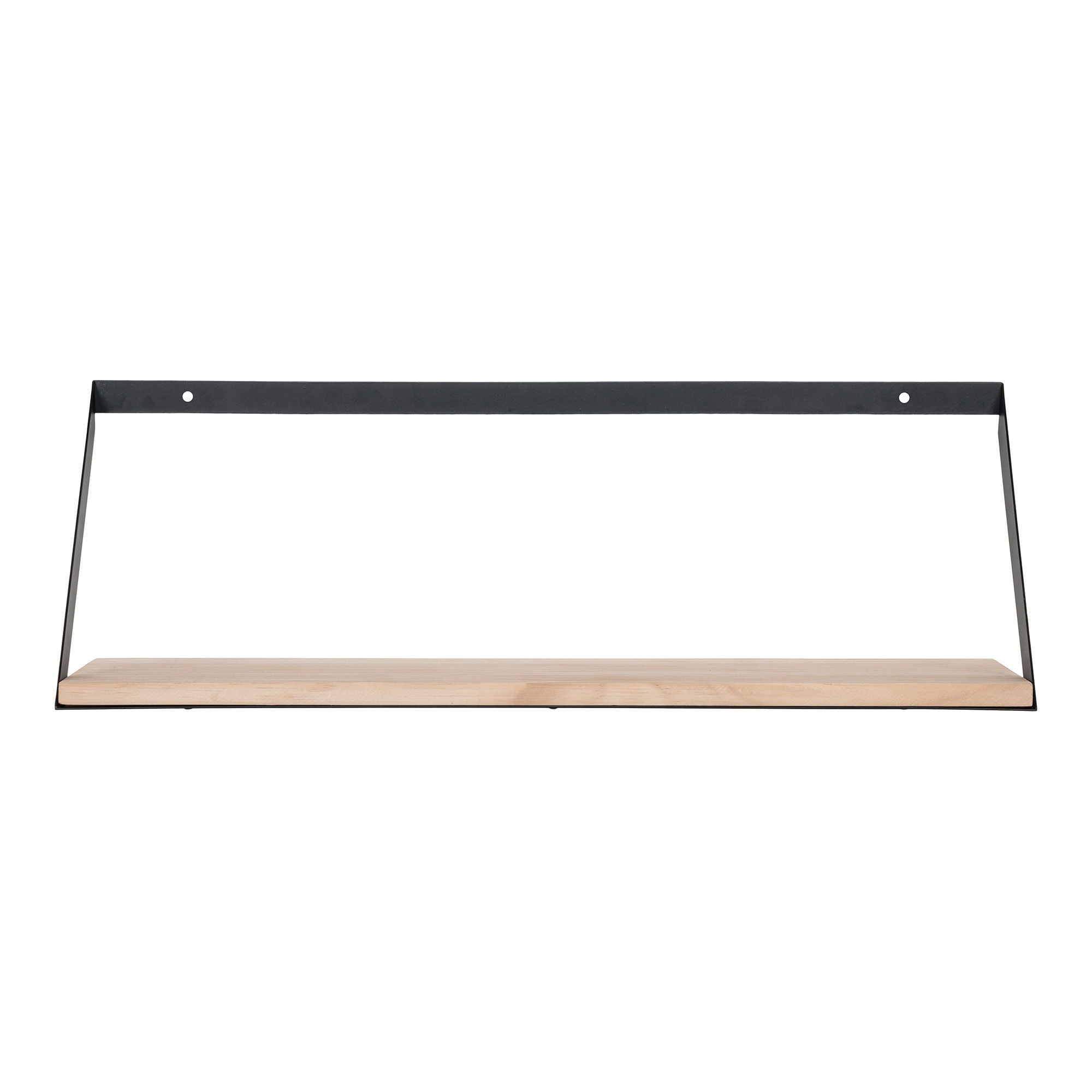 Basel Shelf - Wall Shelf, steel, pinewood 55x14x18 cm