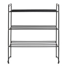 Swansea Shoe Rack - Shoe Rack, steel, 3 shelves, black 49,5x25x60 cm