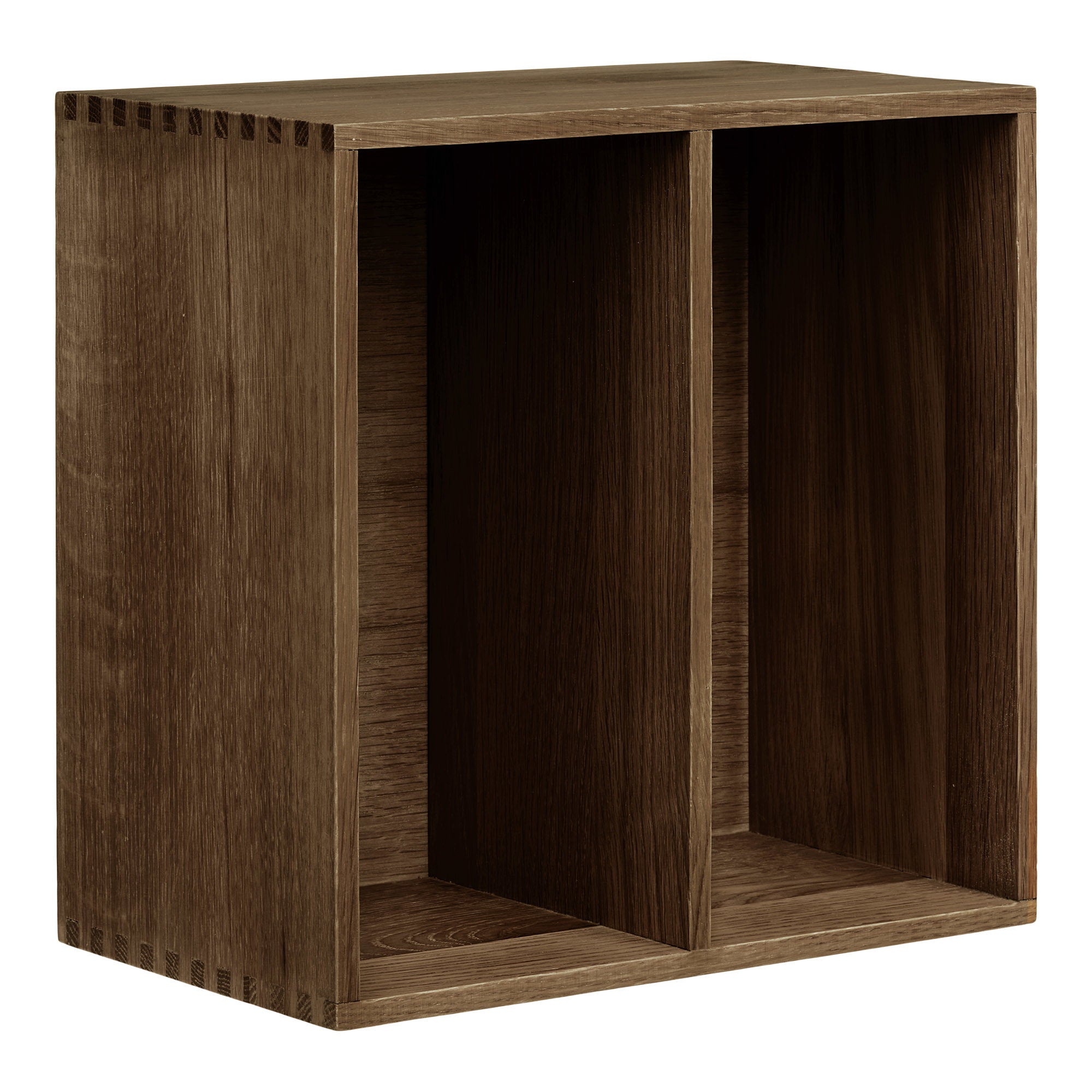 Townsville Wall Shelf with vertical rooms - Dark Brown