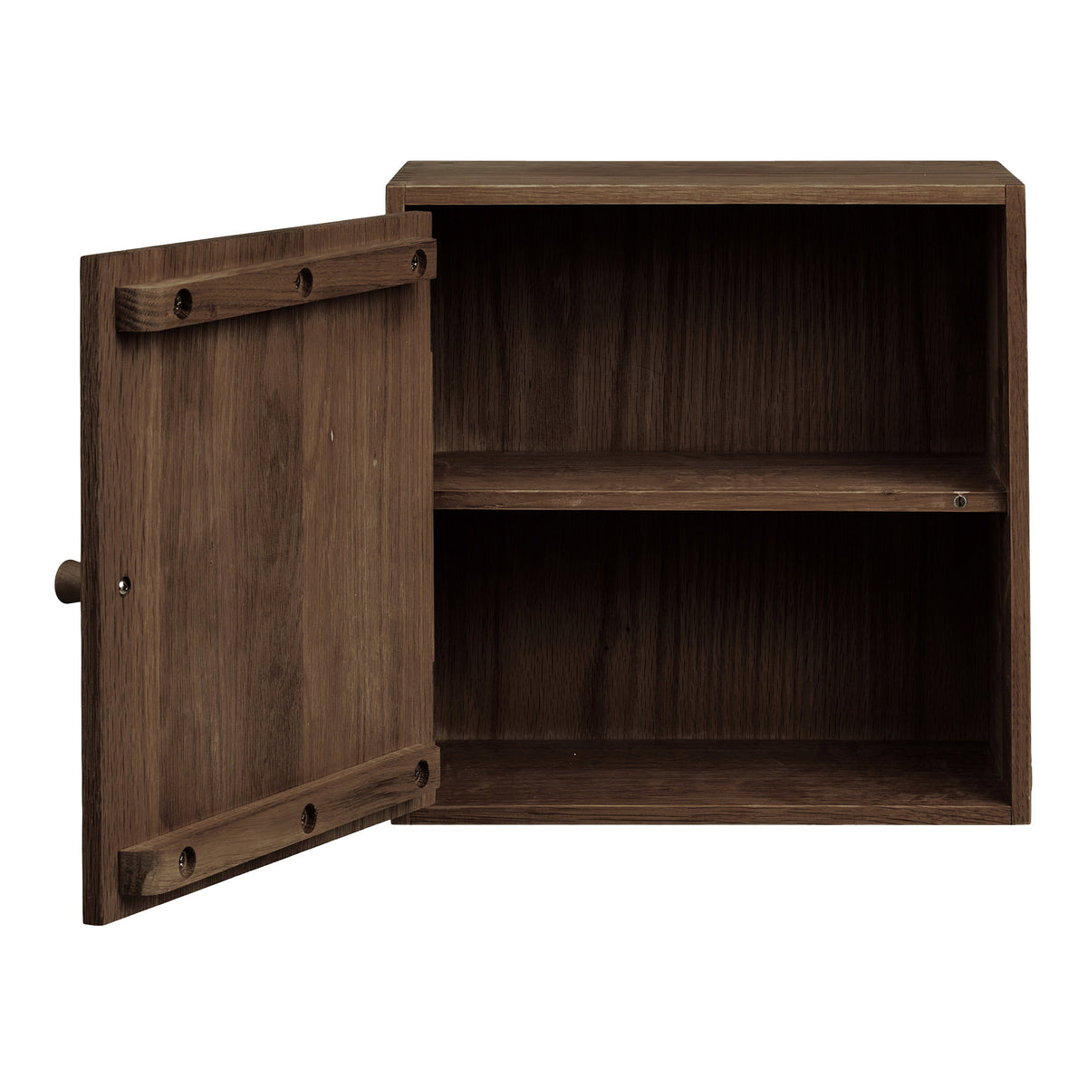 Townsville Wall Shelf with door - Dark Brown
