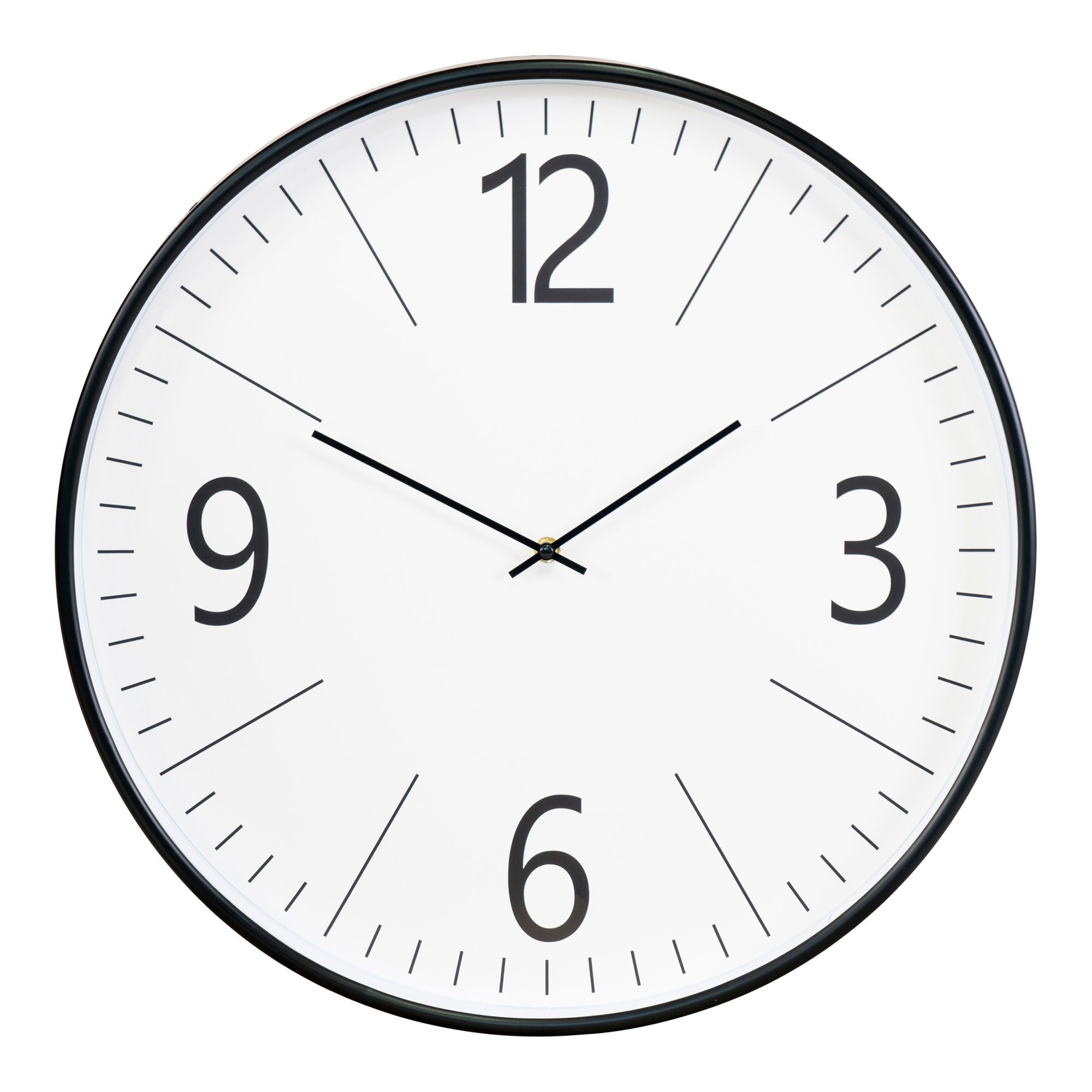 Biel Wall Clock - Wall clock, black and white, , silent movement ø51 cm
