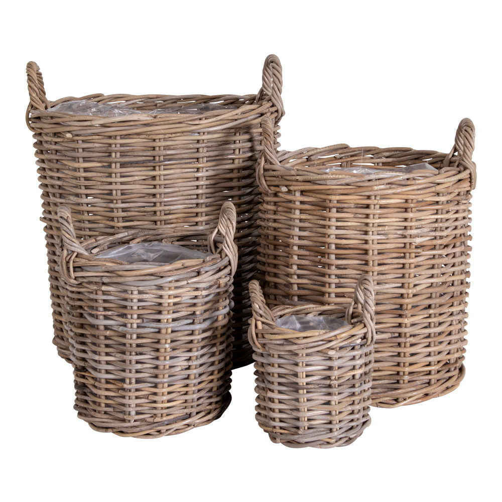 Caor Baskets - Baskets, kubu rattan, nature set of 4