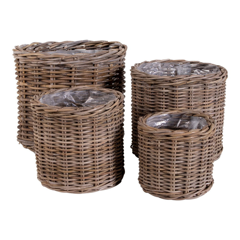 Bogor Baskets - Baskets, kubu rattan, nature set of 4