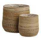 Moro Baskets - Baskets, kubu rattan, nature set of 2