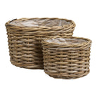 Kalak Baskets - Baskets, kubu rattan, nature set of 2