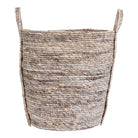 Udine Basket - Basket, maize leaves, grey, ø41x49 cm
